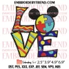 Autism Embroidery Design, Autism Puzzle Embroidery Digitizing Pes File