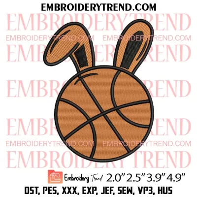 Baseball Bunny Embroidery Design, Easter Sport Embroidery Digitizing Pes File