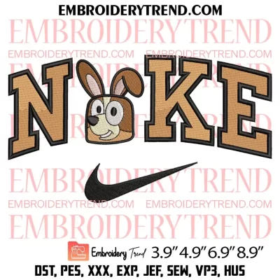 Bunny Bluey Heeler Face Embroidery Design, Bluey Easter Day Embroidery Digitizing Pes File