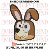Bunny Bluey Heeler Face Embroidery Design, Bluey Easter Day Embroidery Digitizing Pes File