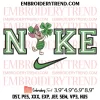 Pooh Bear St Patricks Day x Nike Embroidery Design, Winnie The Pooh Shamrock Embroidery Digitizing Pes File