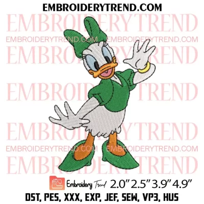 Nike Donald Duck St Patricks Day Embroidery Design, Cute Donald Duck Embroidery Digitizing Pes File