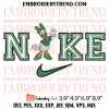 Mickey St Patricks Day Nike Embroidery Design, Leprechaun Mickey Mouse Embroidery Digitizing Pes File