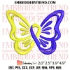 Believe Down Syndrome Awareness Embroidery Design, Awareness Ribbon Butterfly Embroidery Digitizing Pes File