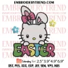 Chococat Easter Bunny Embroidery Design, Sanrio Easter Day Embroidery Digitizing Pes File