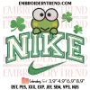 Cinnamoroll St Patricks Day x Nike Embroidery Design, Cinnamoroll Shamrocks Embroidery Digitizing Pes File