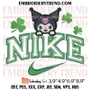 My Melody St Patricks Day x Nike Embroidery Design, My Melody Shamrocks Embroidery Digitizing Pes File