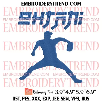 Shohei Ohtani Samurai Los Angeles Dodger Embroidery Design, Shohei Ohtani MLB Fan Embroidery Digitizing Pes File