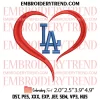 Los Angeles Dodgers Est 1958 Embroidery Design, LA Baseball Embroidery Digitizing Pes File