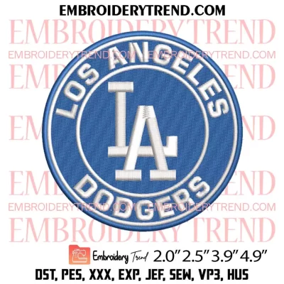 Disneyland LA Dodgers Embroidery Design, MLB Los Angeles Dodgers Embroidery Digitizing Pes File