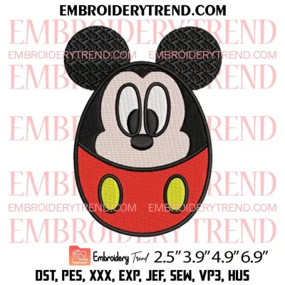 Minnie Easter Egg Embroidery Design, Easter Day Disney Embroidery Digitizing Pes File