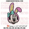 Minnie Easter Egg Embroidery Design, Easter Day Disney Embroidery Digitizing Pes File