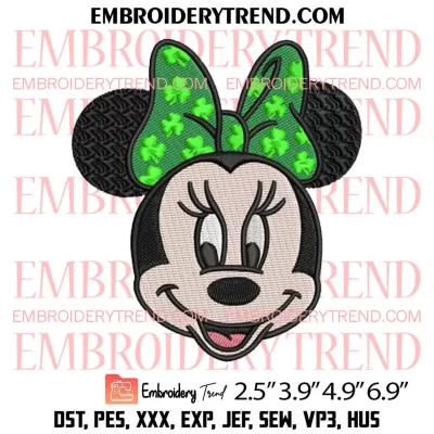 Goofy Face St Patricks Day Embroidery Design, St Patricks Day Disney Embroidery Digitizing Pes File