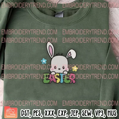 Pochacco Easter Bunny Embroidery Design, Sanrio Easter Day Embroidery Digitizing Pes File
