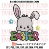 My Melody Easter Bunny Embroidery Design, Sanrio Easter Day Embroidery Digitizing Pes File