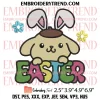 Pochacco Easter Bunny Embroidery Design, Sanrio Easter Day Embroidery Digitizing Pes File