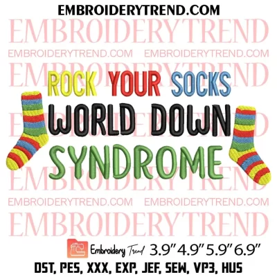 Proud Grandma World Down Syndrome Day Embroidery Design, March 21 Embroidery Digitizing Pes File