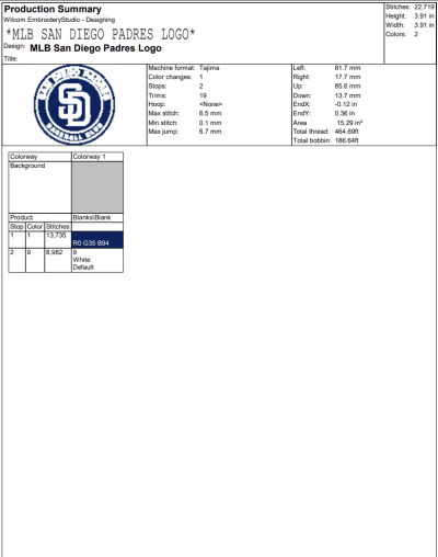 MLB San Diego Padres Logo Embroidery Design, Baseball Embroidery Digitizing Pes File