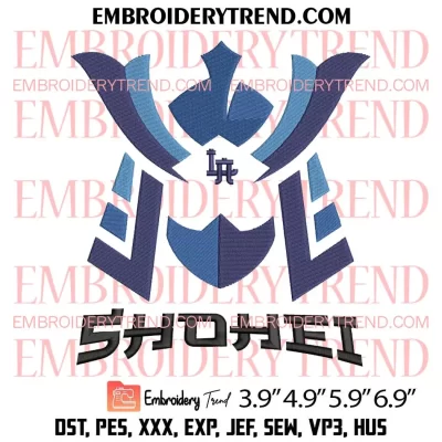 Ohtani Yamamoto 2024 Embroidery Design, Shohei Ohtani MLB Dodgers Embroidery Digitizing Pes File