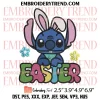 Hoppy Easter Day Embroidery Design, Easter Bunny Embroidery Digitizing Pes File