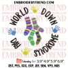 Down Right Amazing Syndrome Awareness Embroidery Design, Face Down Syndrome Embroidery Digitizing Pes File