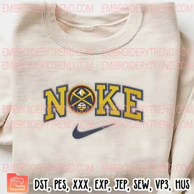 Denver Nuggets x Nike Embroidery Design, NBA Logo Machine Embroidery Digitized Pes Files