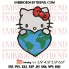 Hello Kitty Mother’s Day Best Mom Embroidery Design, Gift Mother’s Day Embroidery Digitizing Pes File
