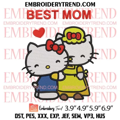 Grandma (Hello Kitty) Embroidery Design, Margaret White Sanrio Embroidery Digitizing Pes File