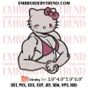 Hello Kitty Surfing Embroidery Design, Kitty Summer Embroidery Digitizing Pes File