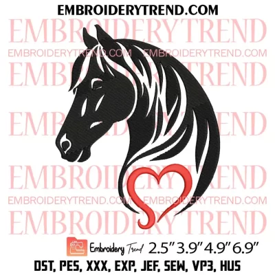 I Have High Standards Horse Embroidery Design, Horse Love Embroidery Digitizing Pes File