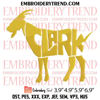 Goat Her vs Everyone Embroidery Design, Caitlin Clark Iowa Hawkeyes Embroidery Digitizing Pes File