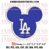 Hands Los Angeles Dodger Baseball Embroidery Design, MLB Sport Embroidery Digitizing Pes File