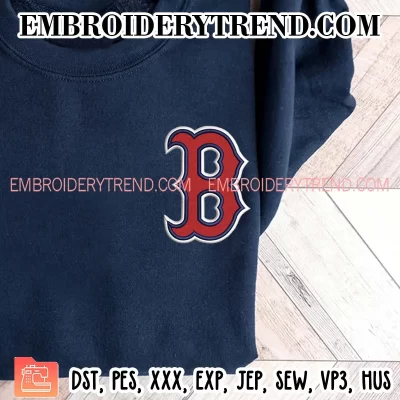 MLB Boston Red Sox Embroidery Design, Baseball Logo Machine Embroidery Digitized Pes Files