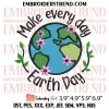 Love Our Planet Save Our Planet Embroidery Design, Earth Day Embroidery Digitizing Pes File