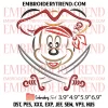 Disney Mickey Class Of 2024 Embroidery Design, Graduation 2024 Embroidery Digitizing Pes File