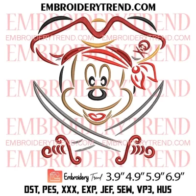 I Love Pirates Disney Embroidery, Pirates Crew Embroidery, Pirates Mickey Embroidery, Embroidery Design File