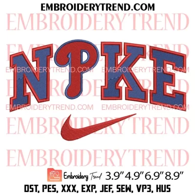 Philadelphia Phillies x Nike Embroidery Design, Baseball Machine Embroidery Digitized Pes Files