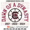 NCAA South Carolina Gamecocks Logo Embroidery Design, Sport Circle Logo Embroidery Digitizing Pes File