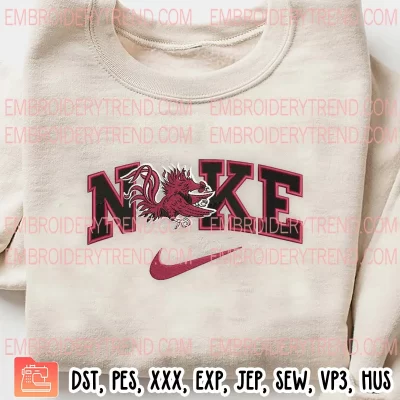 South Carolina Gamecocks x Nike Embroidery Design, NCAA Logo Embroidery Digitizing Pes File