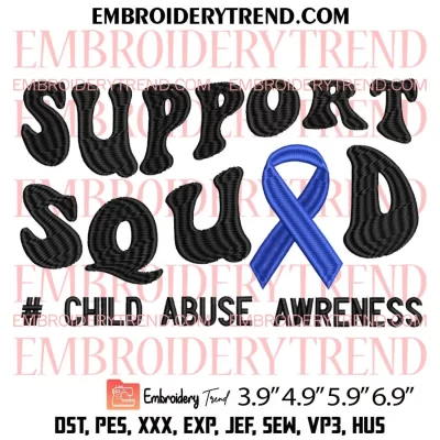 It Shouldn’t Hurt To Be A Child Embroidery Design, Child Abuse Awareness Heart Embroidery Digitizing Pes File