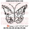 Taylor Swift Album Heart Embroidery Design, The Tortured Poets Department Machine Embroidery Digitized Pes Files