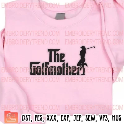 The Golfmother Embroidery Design, Golf Mom Embroidery Digitizing Pes File