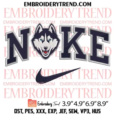 UConn Huskies National Champions 2024 Logo Embroidery, NCAA Men’s Basketball Embroidery Digitizing Pes File