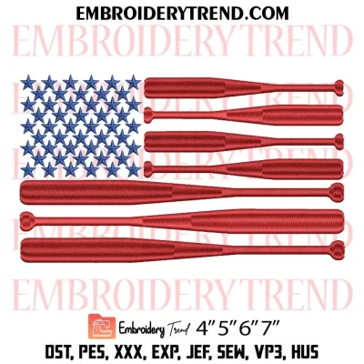 Tongue Lips Patriotic American Flag Embroidery Design, 4th Of July Machine Embroidery Digitized Pes Files