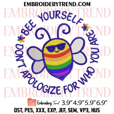 LGBTQ Love Embroidery Design, Gay Pride Machine Embroidery Digitized Pes Files
