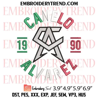 Canelo Logo Embroidery Design, Canelo Team Machine Embroidery Digitized Pes Files