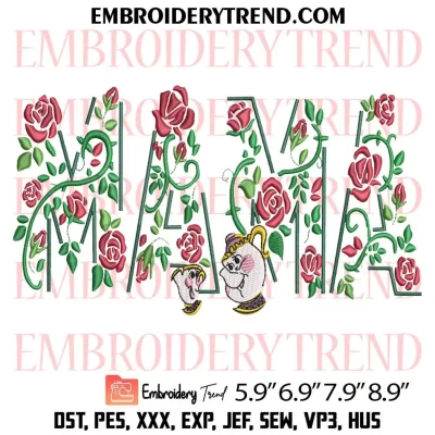 Pua and Hei Hei Mama Flower Embroidery Design, Mother’s Day Gift Machine Embroidery Digitized Pes Files