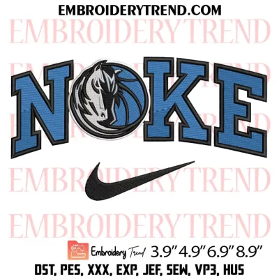Dallas Mavericks Logo Embroidery Design, Logo NBA Machine Embroidery Digitized Pes Files