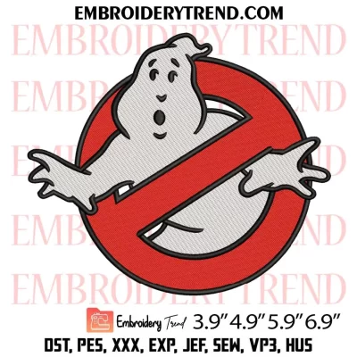 Ghostbusters 40th Embroidery Design, Ghostbusters Movie Machine Embroidery Digitized Pes Files