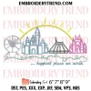 Cinderella Floral Pumpkin Carriage Embroidery Design, Magic Kingdom Machine Embroidery Digitized Pes Files